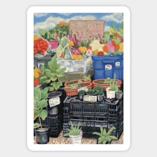 Farmers Market Flowers Sticker